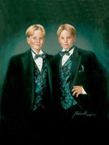 Children Portraits in Oil: Boy Twins