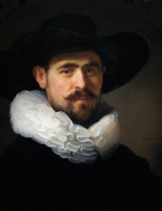 Oil Portrait by Rembrandt showing ¾ lighting as an example of how to photograph your subject to get photos to painted portraits