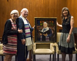 Rabbi with wife and artist