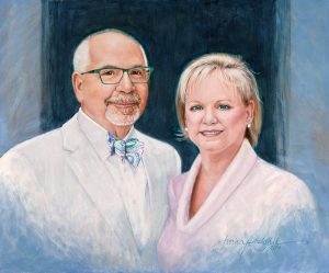 Portrait Artist for Hire helped company honor their founders with a custom oil portrait
